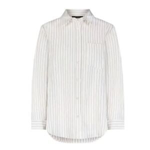 Mayson The Label White with Black Stripes Button Down Shirt NWT Size 2